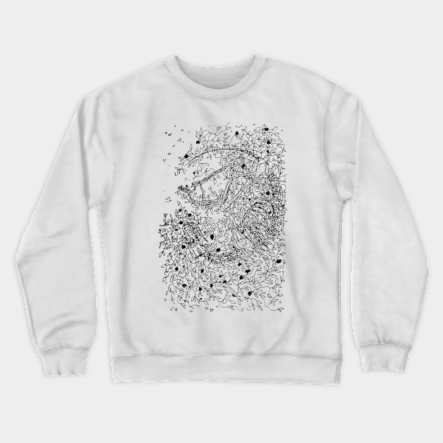 Inktober Day 2 Tranquil Crewneck Sweatshirt by WordWind